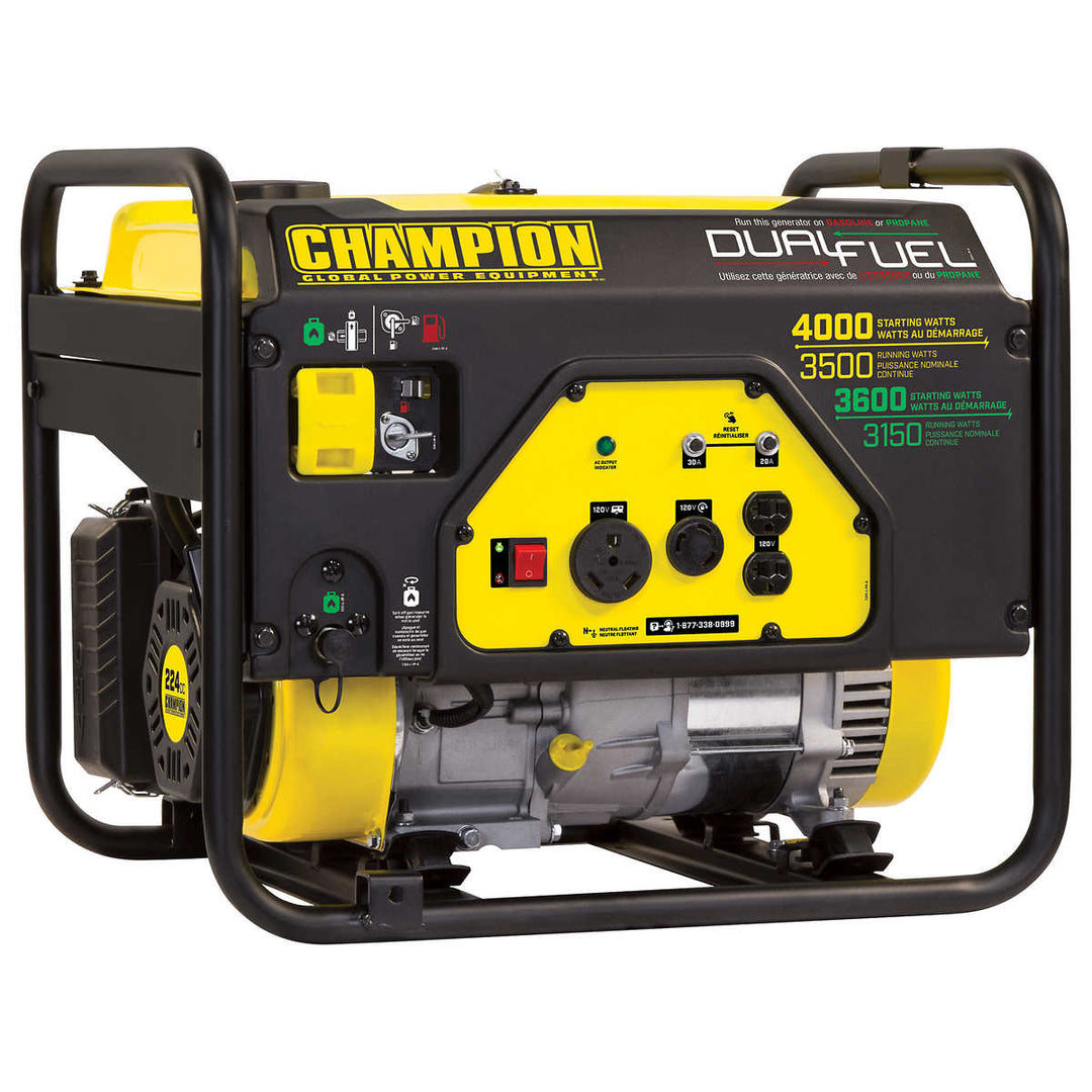 Champion : Génératrice à double carburant 4000/3500W