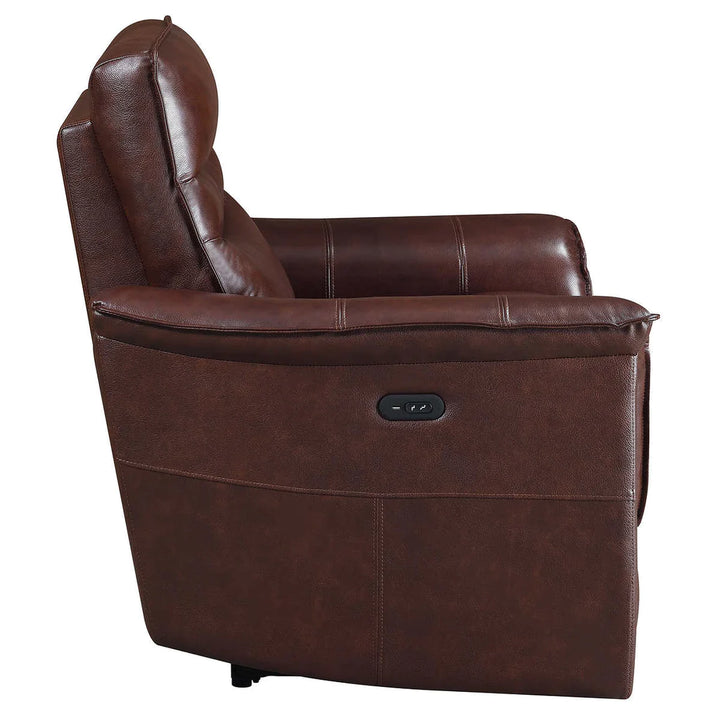 Modern Top Leather Power Recliner