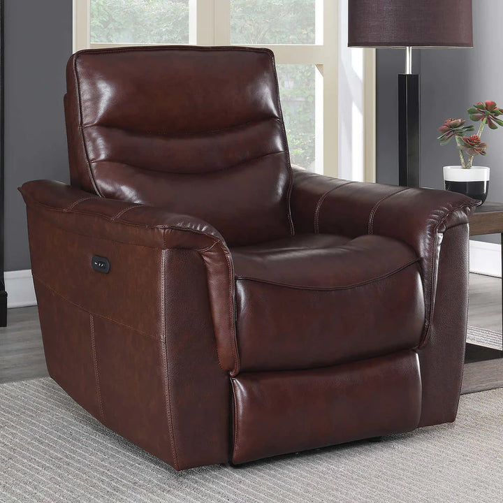 Modern Top Leather Power Recliner