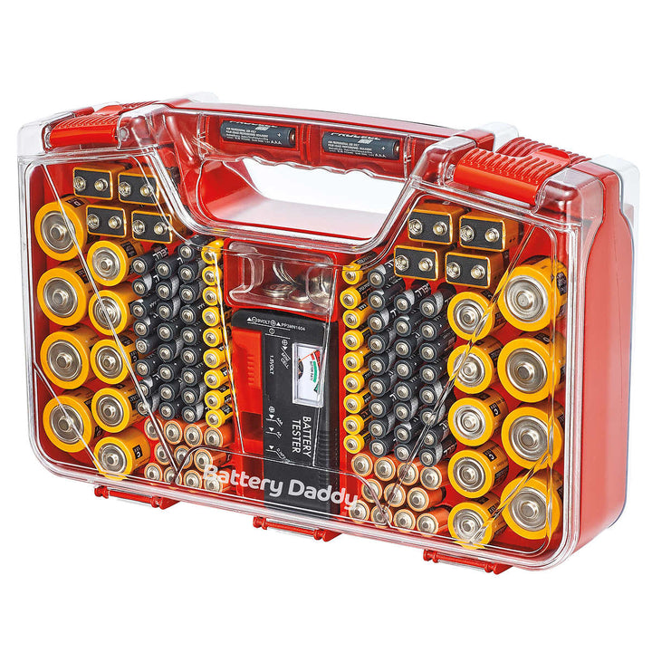 Battery Daddy - Ontel 180 Organiseur de batterie et étui de rangement