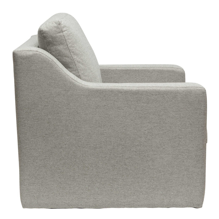 Minhas Laurent Smoke Fabric Swivel Chair