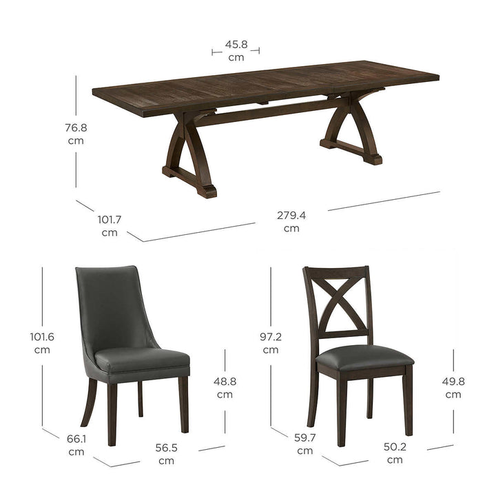 Abril 9-Piece Dining Set