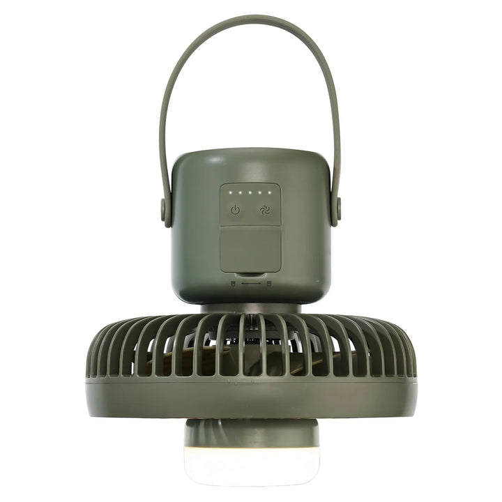 Camelion - Ventilateur de camping rechargeable avec lampe à DEL