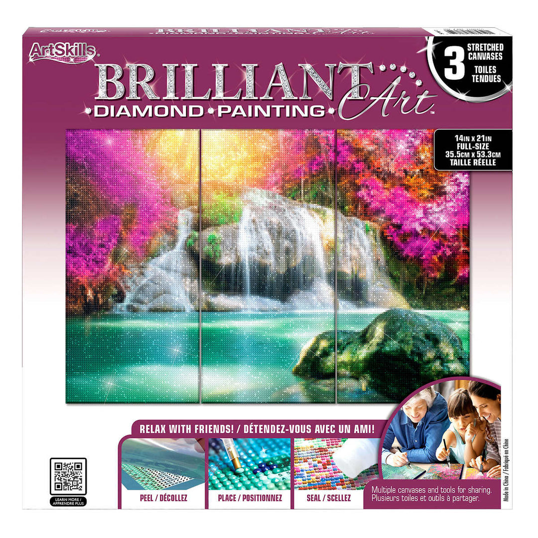 ArtSkills - Ensemble de trois panneaux de peinture au diamant Brilliant Art