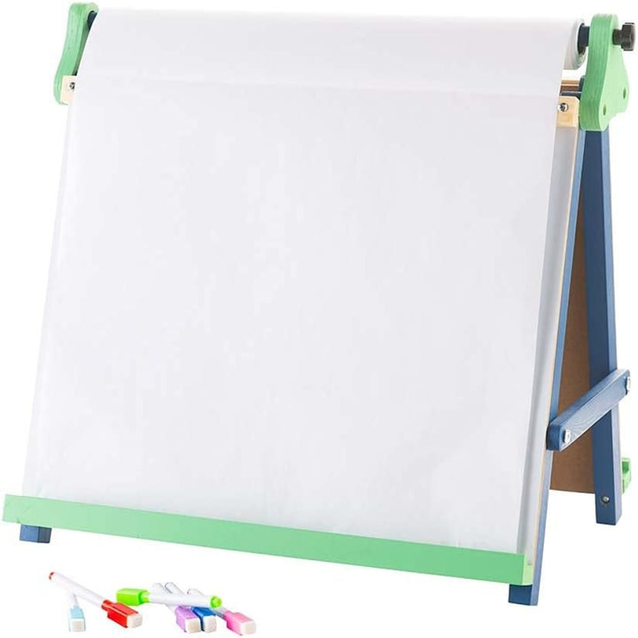 HearthSong 3-in-1 Foldable Tabletop Easel with Chalkboard and Whiteboard 