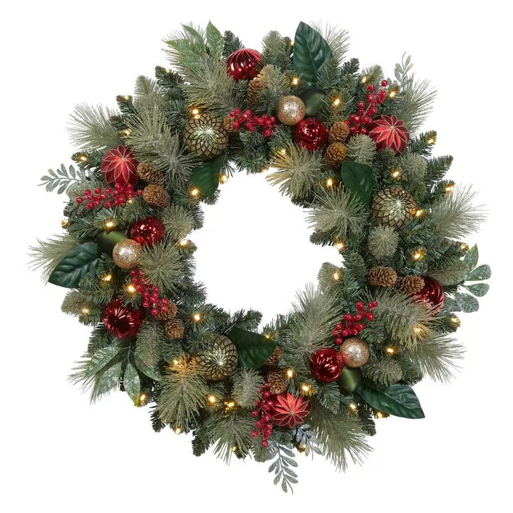 30” (76 cm) Pre-Lit Wreath