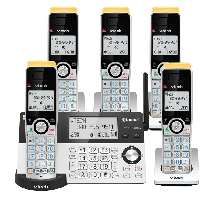 V-Tech - Système téléphonique à 5 combinés avec connexion au cellulaire