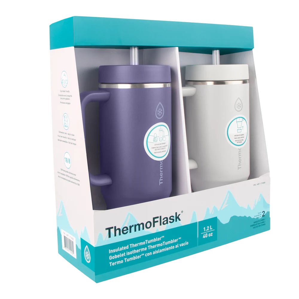 ThermoFlask - Lot de deux gobelets 40 oz