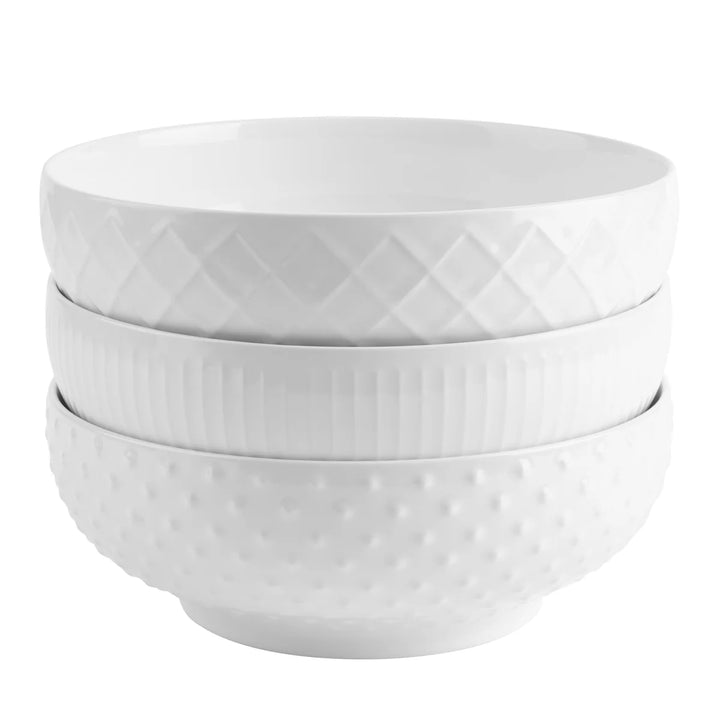 Trudeau 3-Piece Porcelain Serving Bowl Set