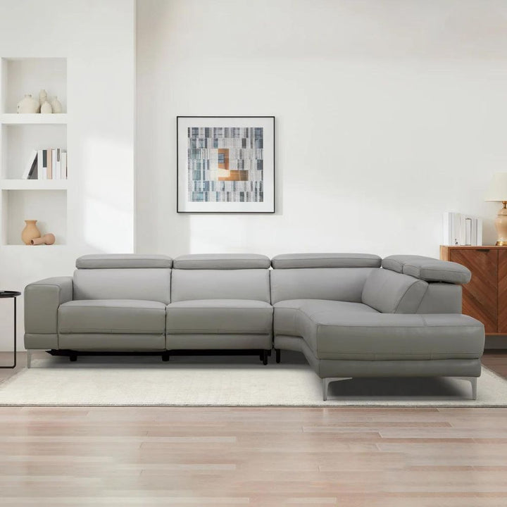 Aiden & Ivy 2-Piece Leather Power Reclining Sectional