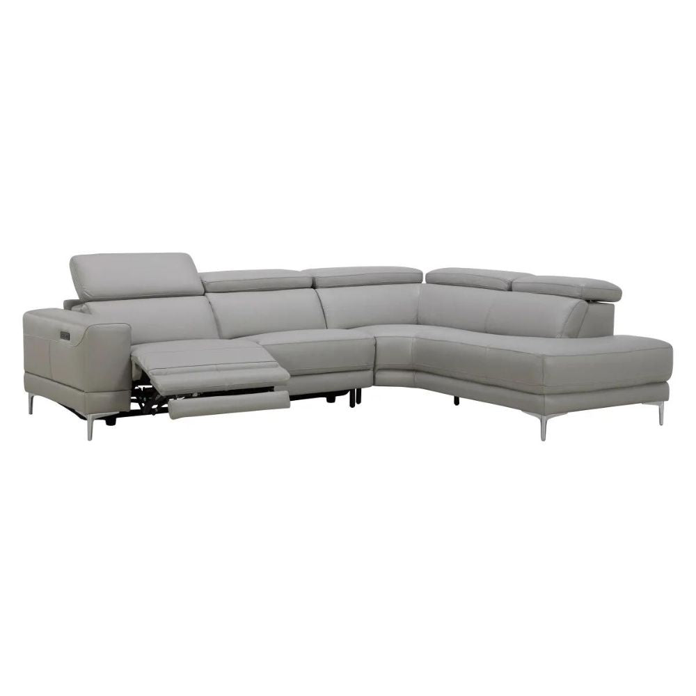 Aiden & Ivy 2-Piece Leather Power Reclining Sectional