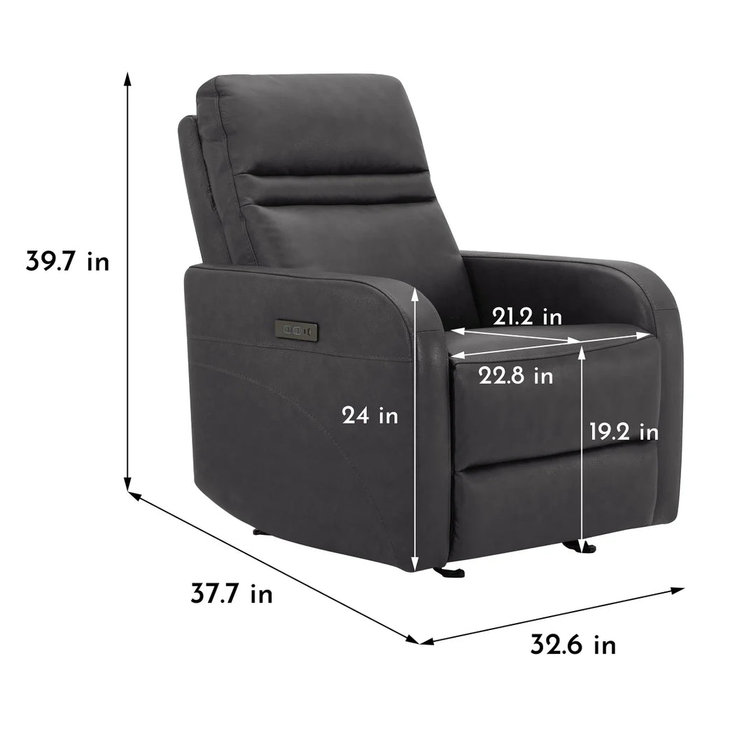 Gilman Creek - Fauteuil inclinable électrique en cuir