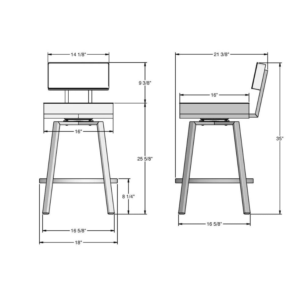 Amisco - Tabouret de comptoir pivotant