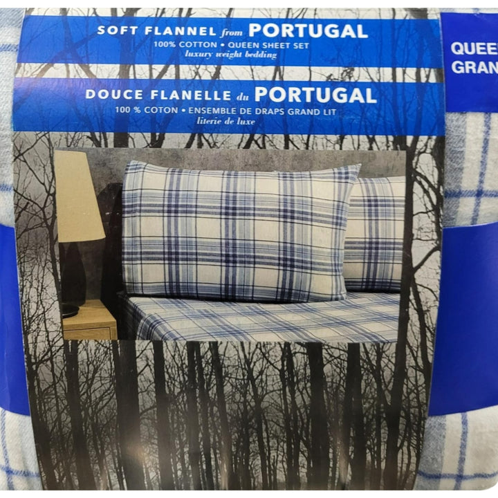 Ensembles de draps 4 pièces en flanelle portugaise