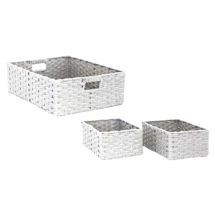 Baum Faux Wicker Basket - 3-Pack