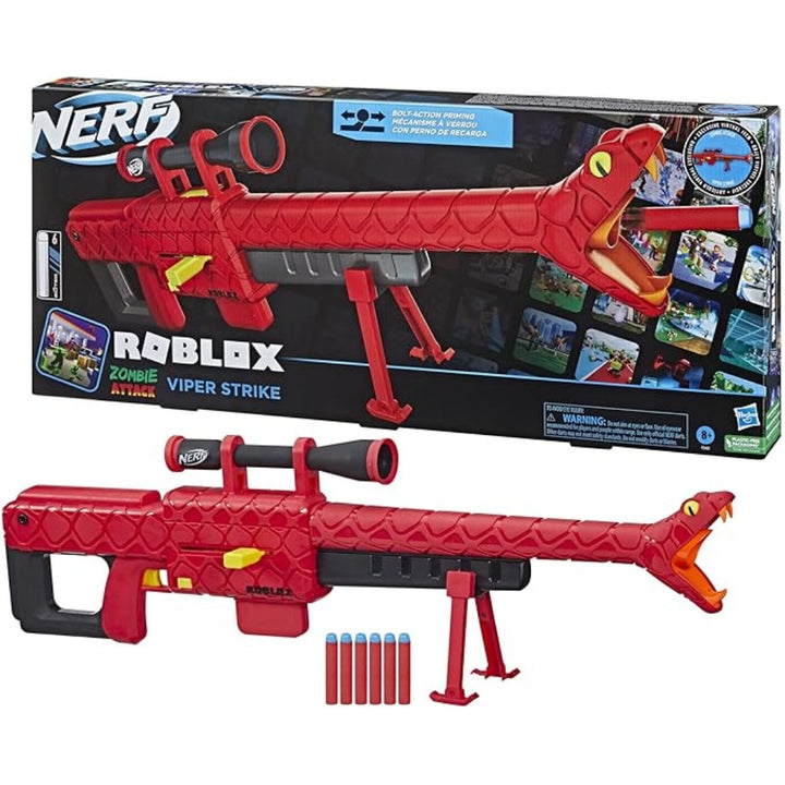 Hasbro - Pistolet à fléchettes en mousse - Nerf Roblox Zombie Attaque