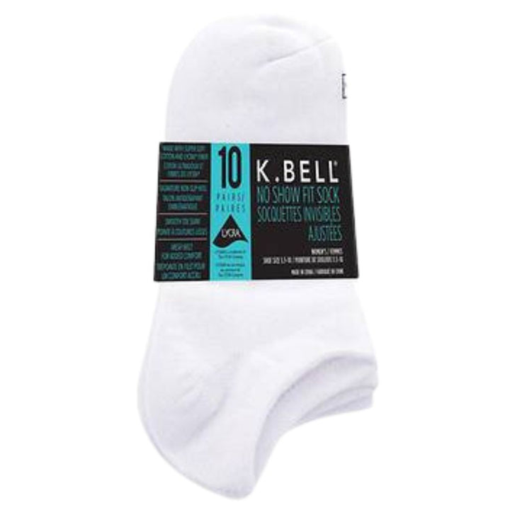 K.Bell - Women's Invisible Base Socks (10 Pair Pack)