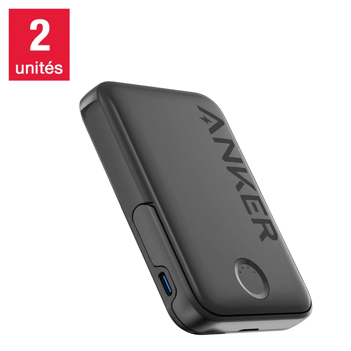 Anker - Chargeur portatif sans fil MagGo 5K avec support, paquet de 2