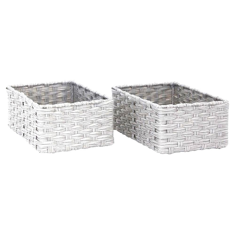 Baum Faux Wicker Basket - 3-Pack