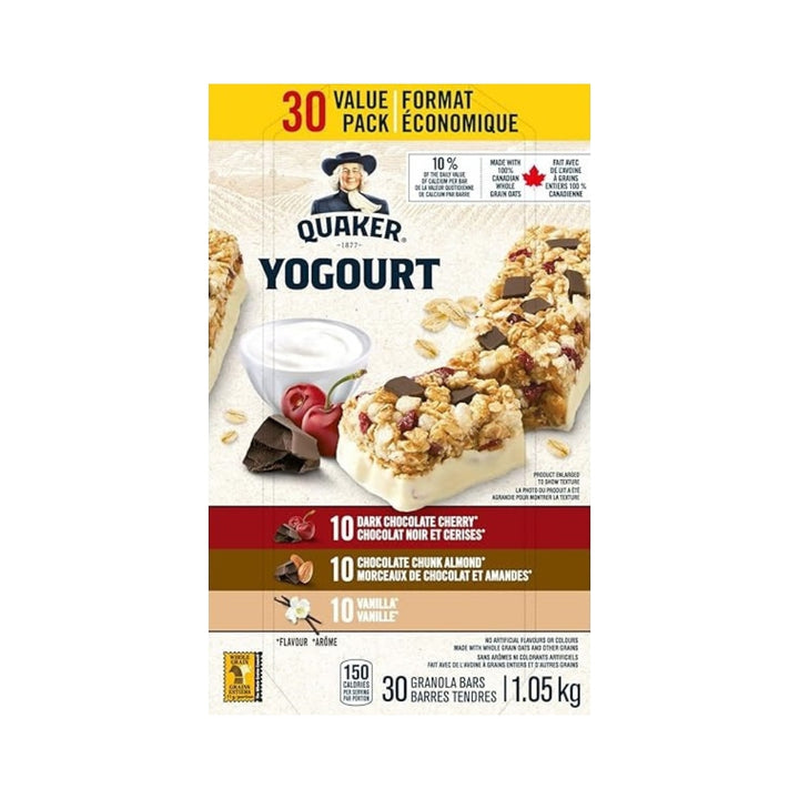 Quaker - Barres granola au yogourt , 30 unités, emballage économique, 1,05 kg