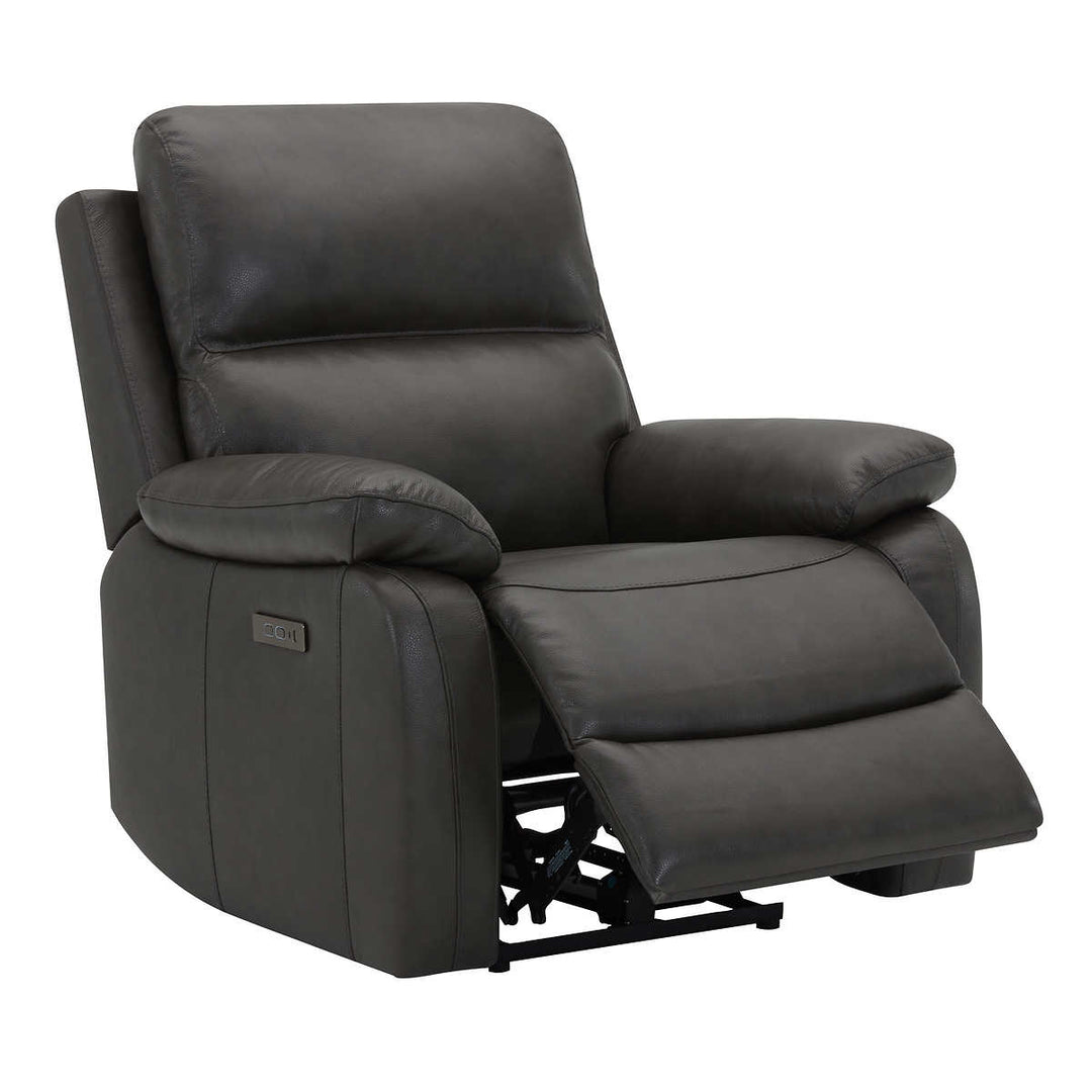 Gilman Creek - Fauteuil en cuir fleur à inclinaison motorisée