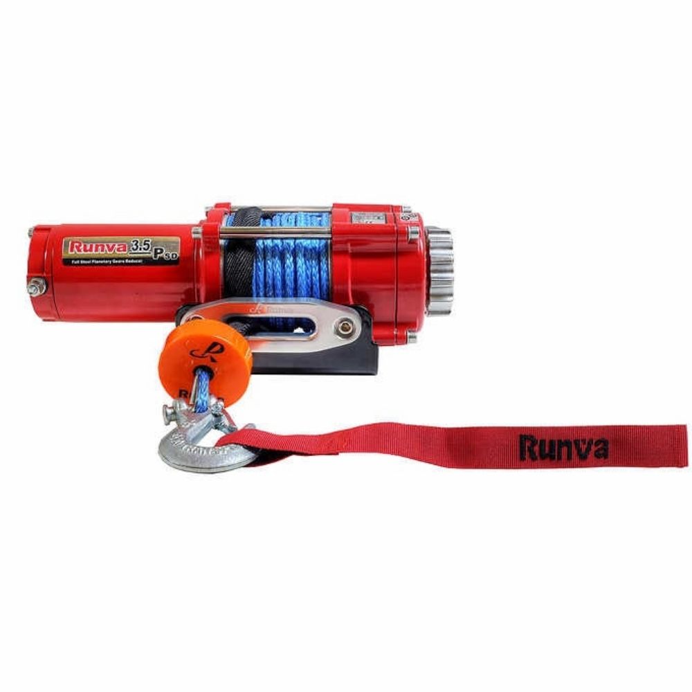 Runva 3.5P Electric ATV Winch with Synthetic Rope - 588 kg (3500 lb) Capacity