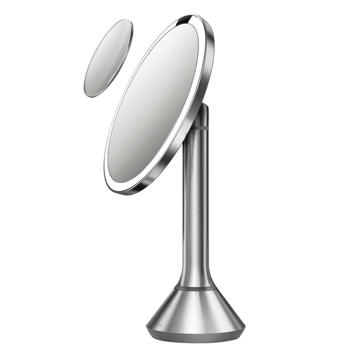 simplehuman - Miroir à capteur de 20 cm (8 po) de diamètre avec grossissement x5 et x10