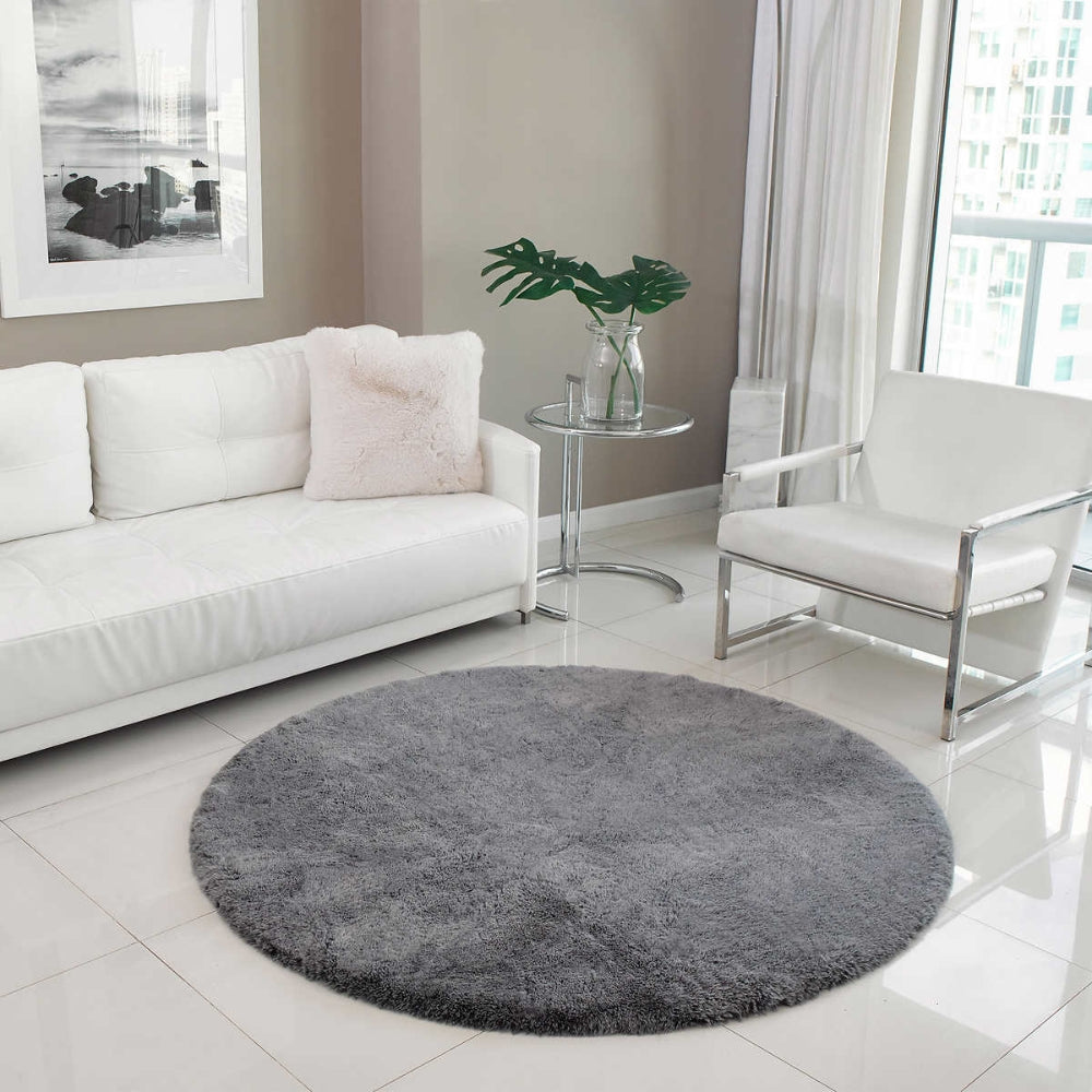 Mon Chateau - Round Faux Fur Rug