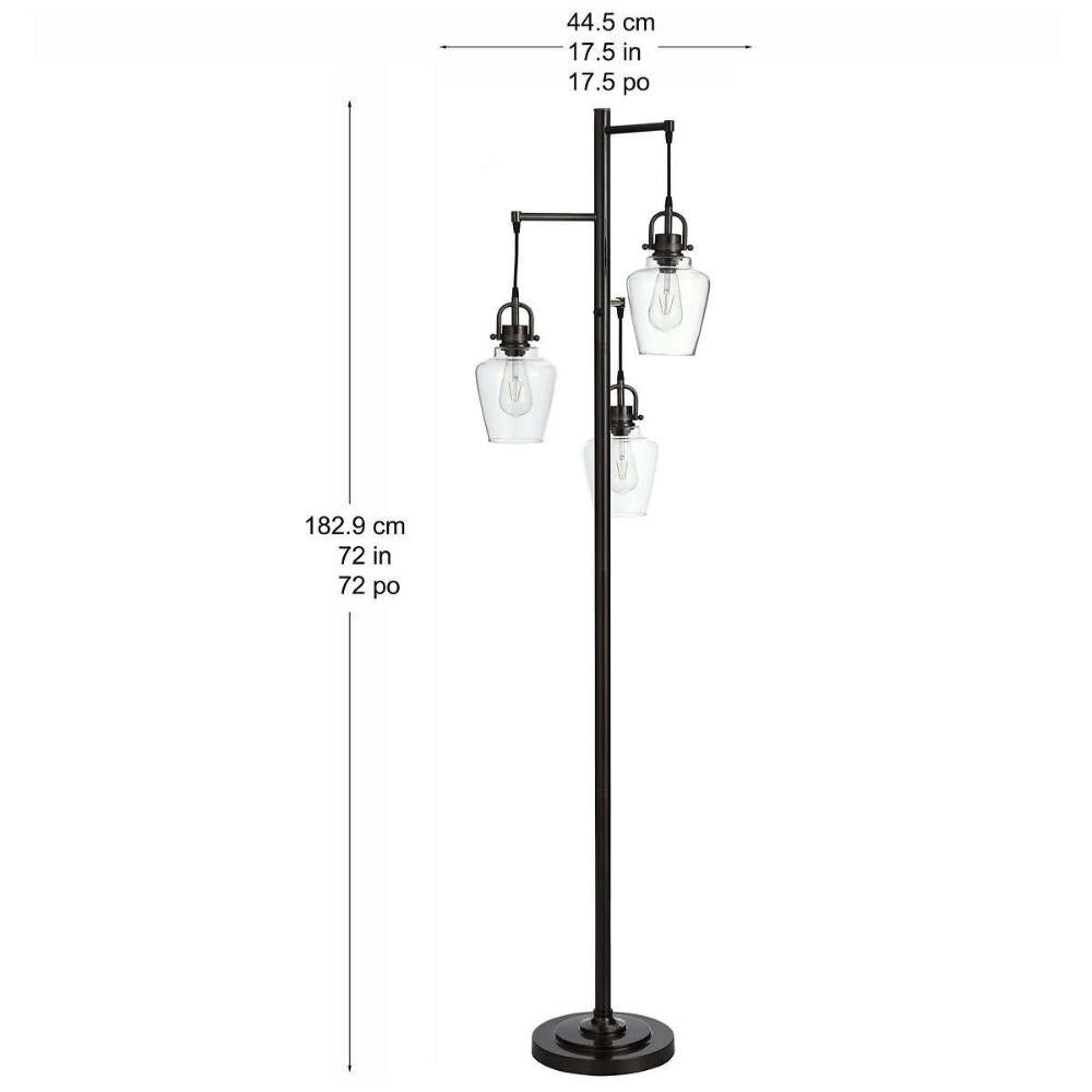 Basia - Modern lamp, Aubaines 3 bulbs floor CHAP –