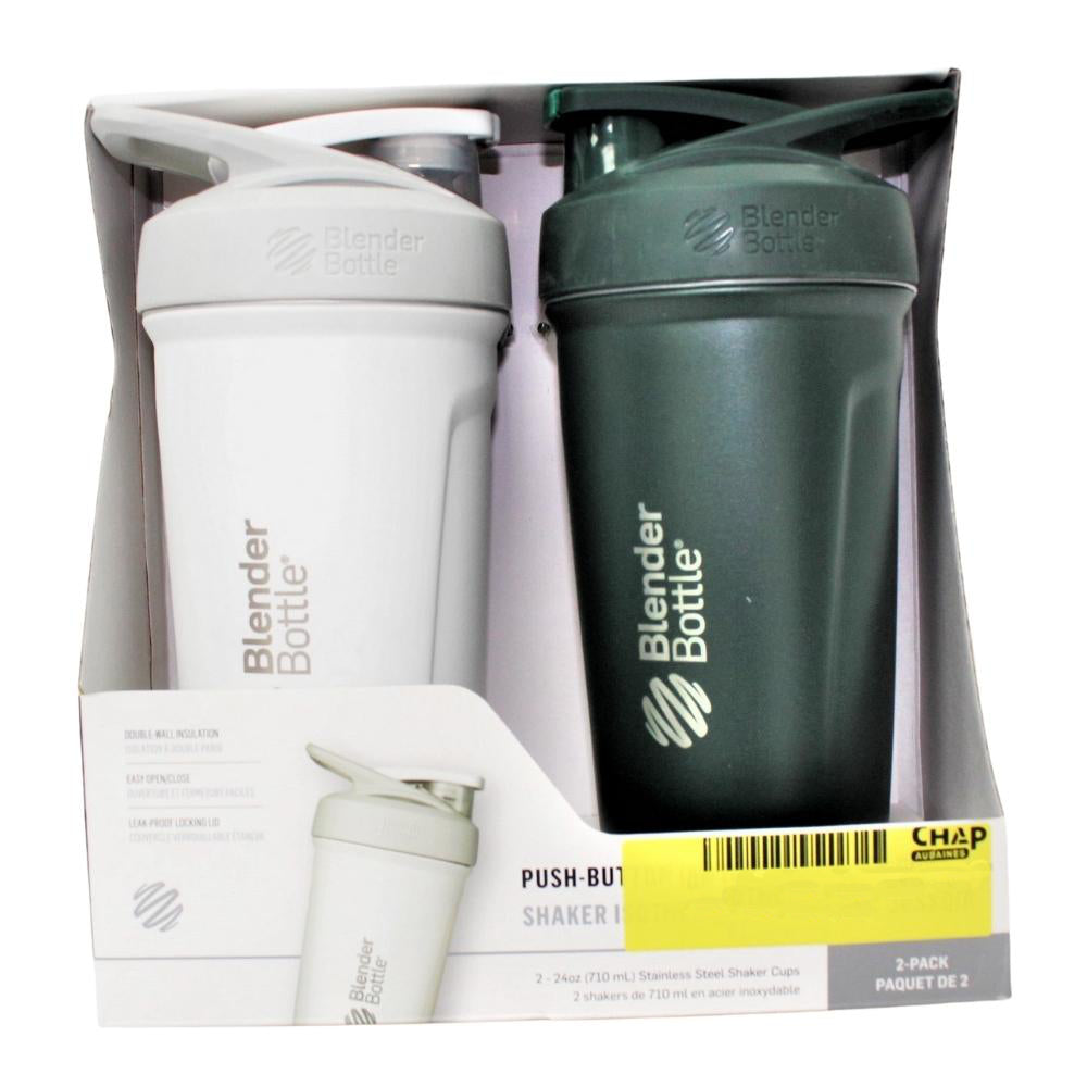 Strada, Insulated Stainless Steel Blender Bottle, Green, 24 oz (710 ml)