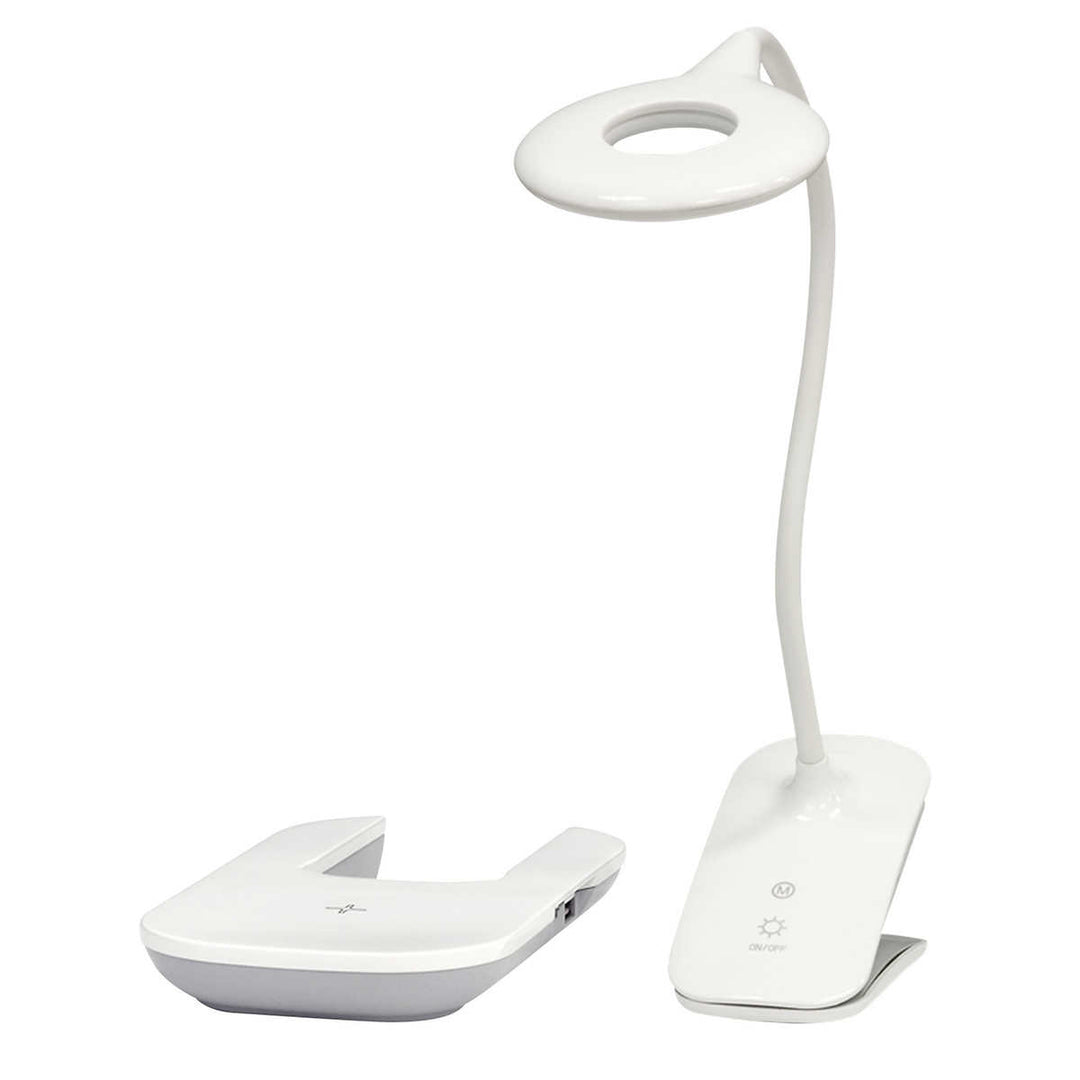 UltraBrite - FLEX - LED Desk Lamp with Wireless Charging Base 