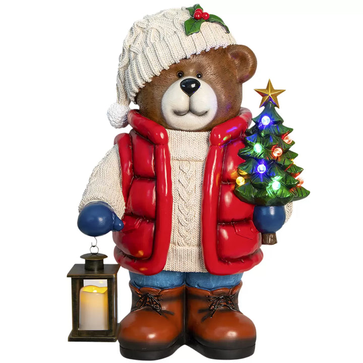 Greeter bear with Christmas tree 65.5 cm