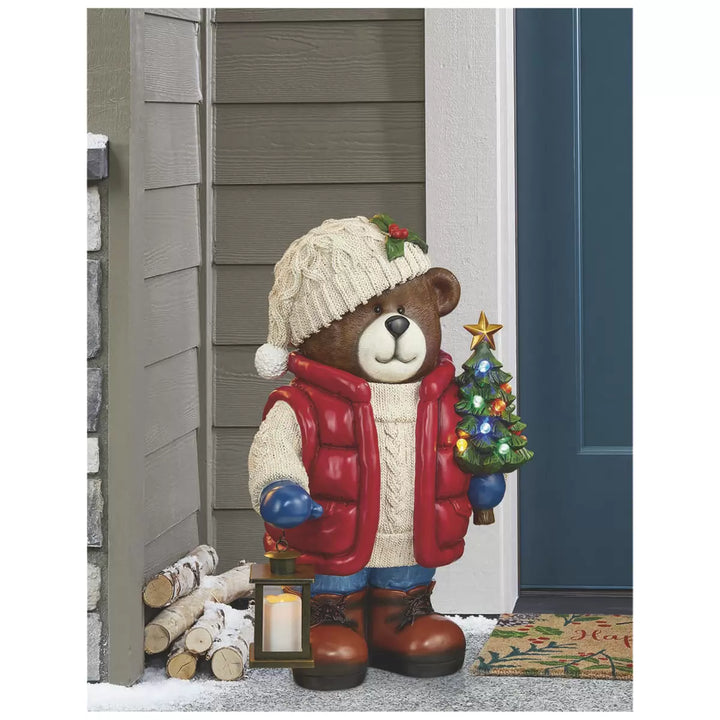 Greeter bear with Christmas tree 65.5 cm