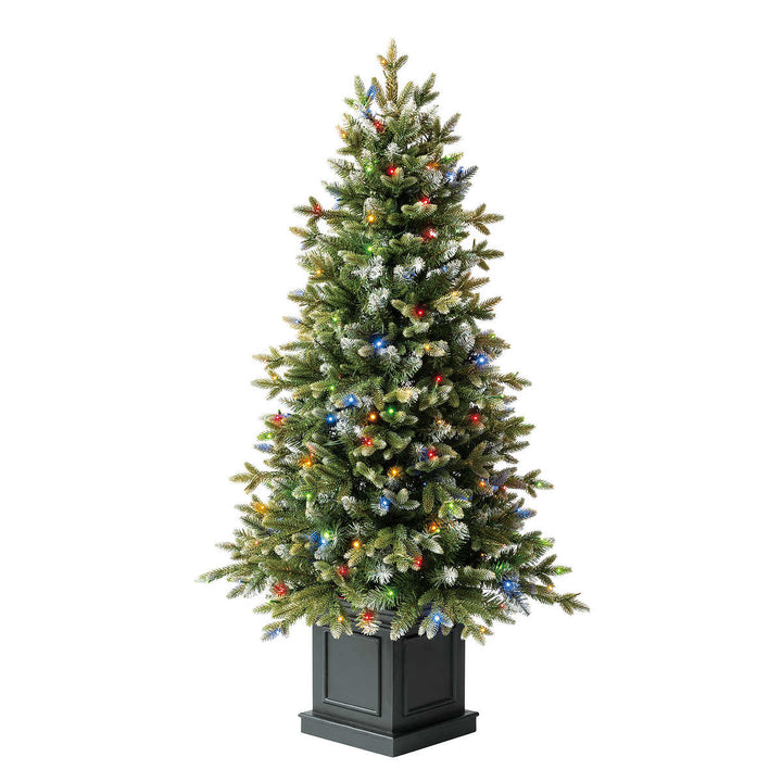 Aspen 4ft Pre-Lit Potted Artificial Christmas Tree, Micro LED Radiant 