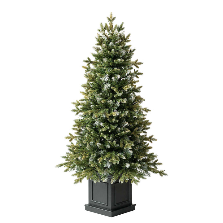 Aspen - Arbre de Noël artificiel en pot de 1,3 m pré-éclairé, micro DEL radiant