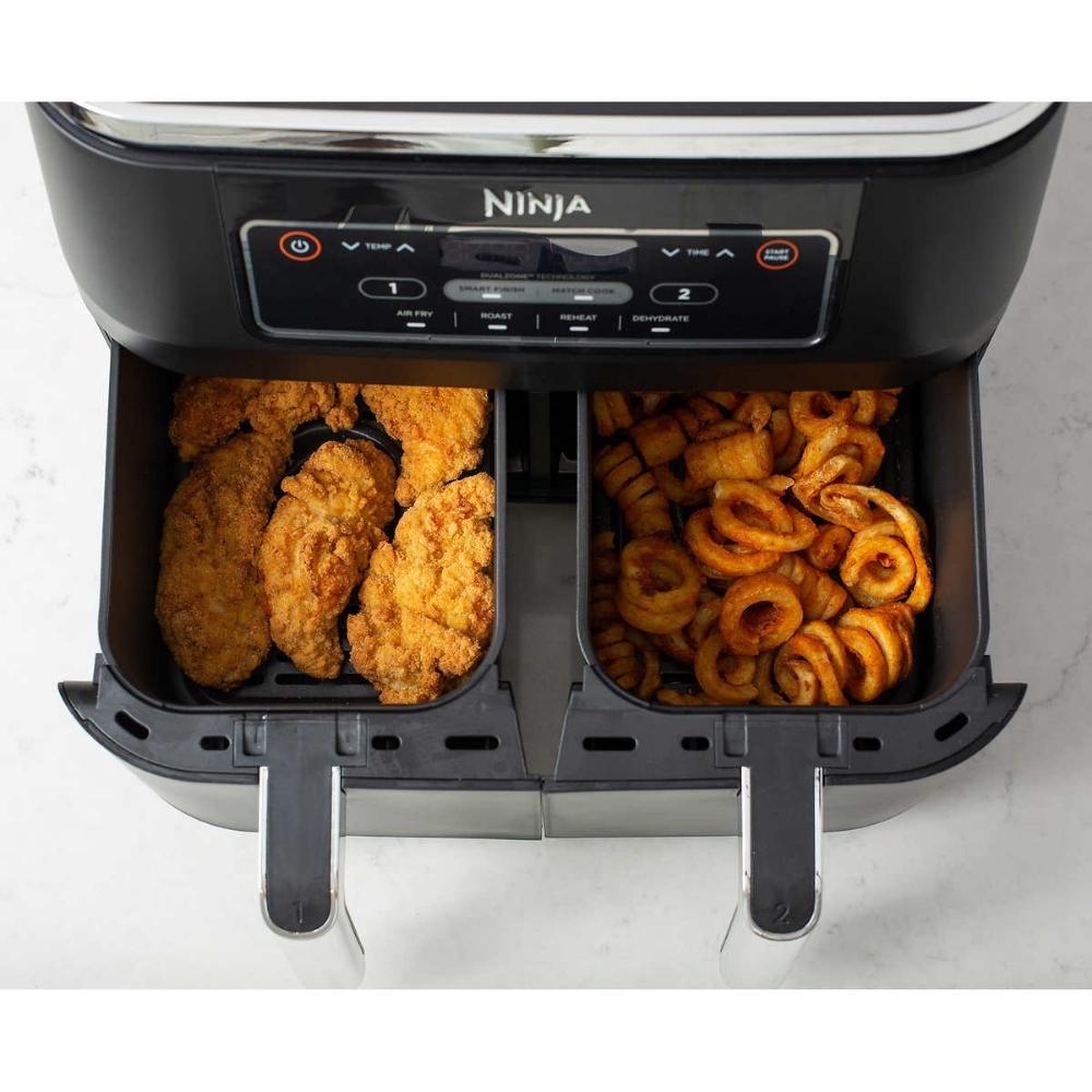 Friteuse à air NinjaMD FoodiMC XL à deux zones 6-en-1 avec 2 paniers, noir,  9,5 L