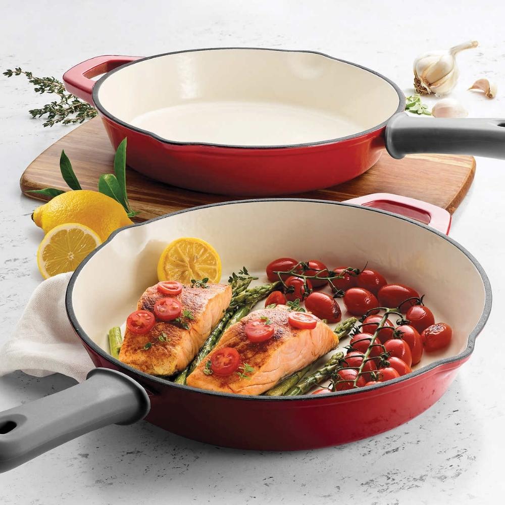 Tramontina - Set of two enameled cast iron pans