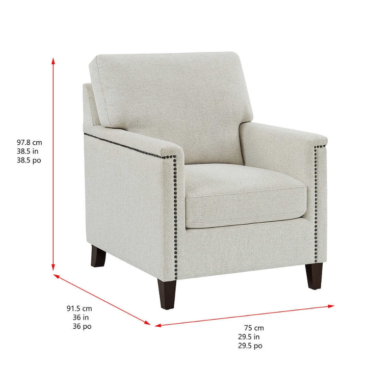 True - Fauteuil d'appoint moderne en tissu