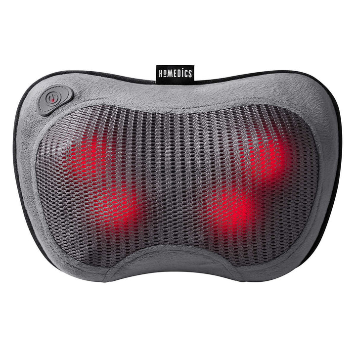 Homedics - Coussin-oreiller de massage shiatsu sans fil avec chaleur