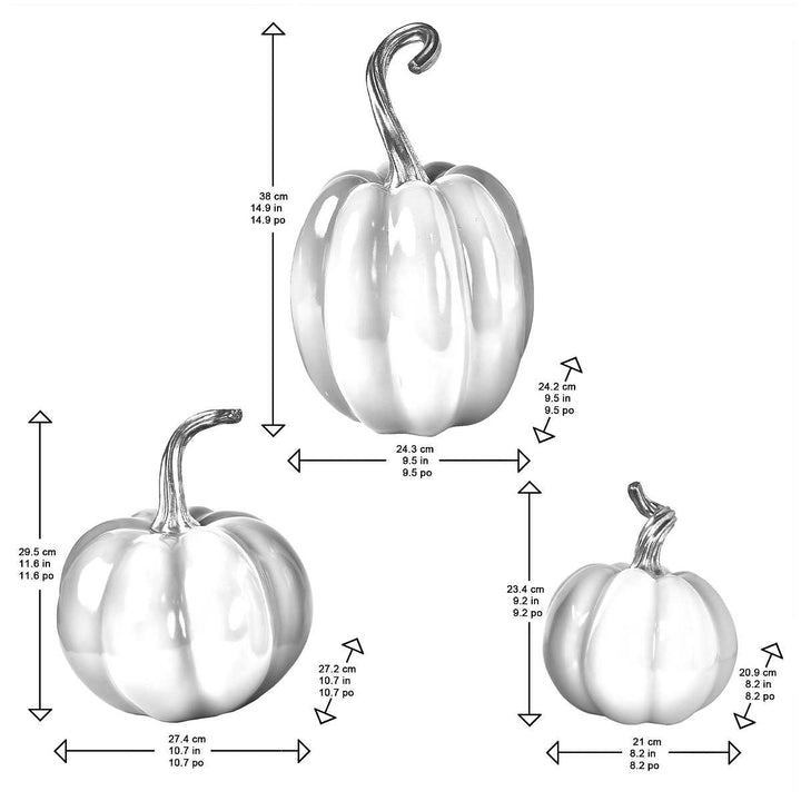 Set of 3 pumpkins