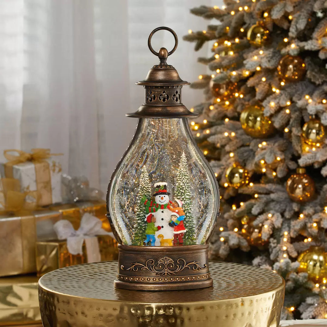 Christmas scene lanterns with LED lights