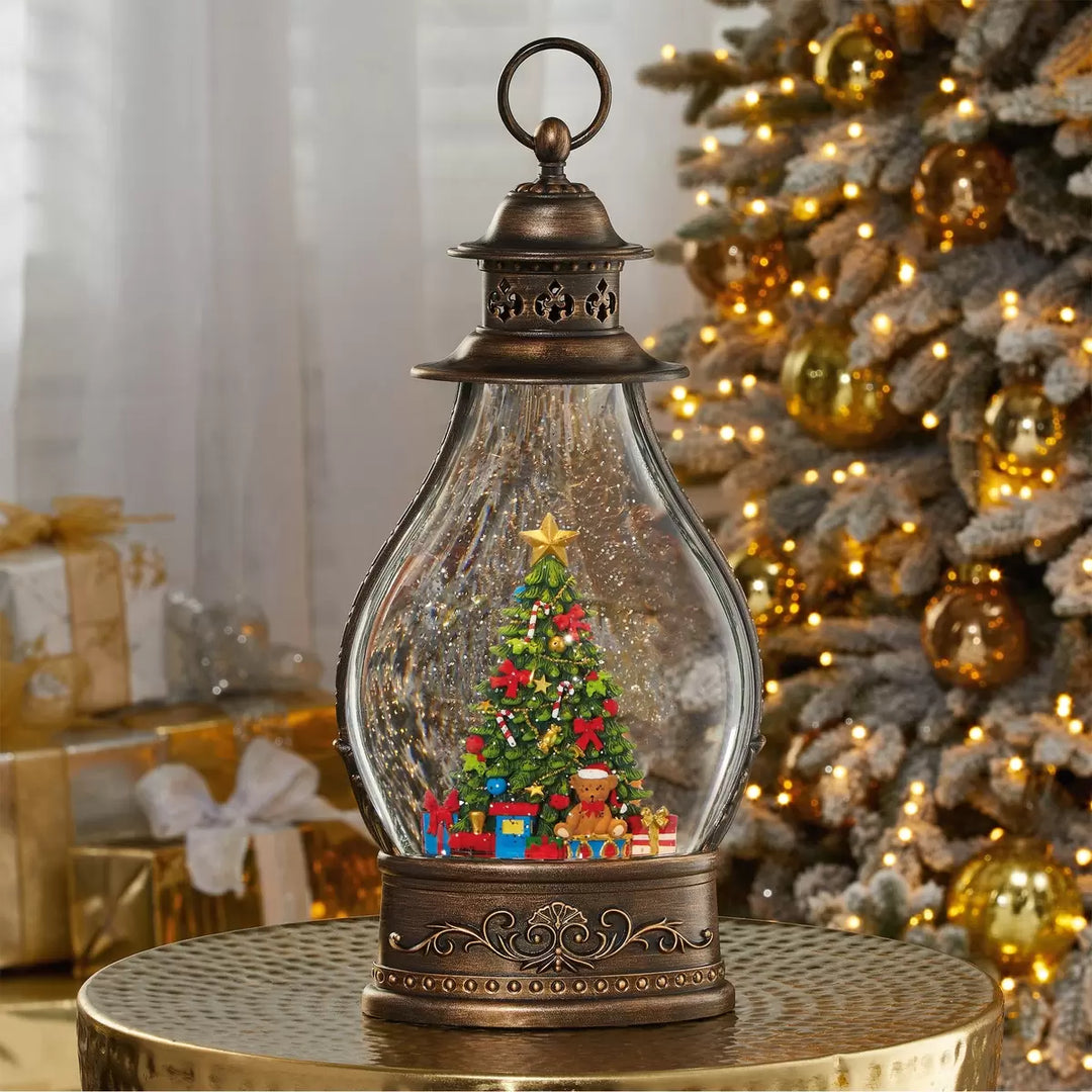 Christmas scene lanterns with LED lights