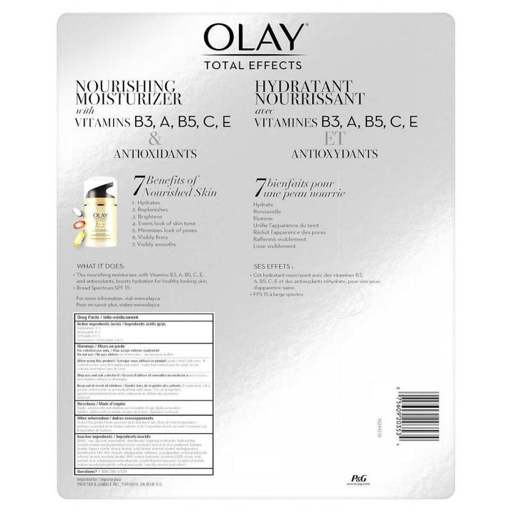 Olay Total Effects - Hydratant pour le visage sans parfum, FPS 15