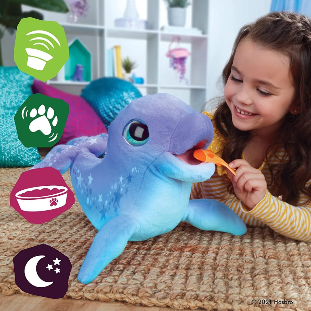 Hasbro - FurReal - Dazzlin' Dimples My Playful Dolphin, 80 Sounds and Reactions 