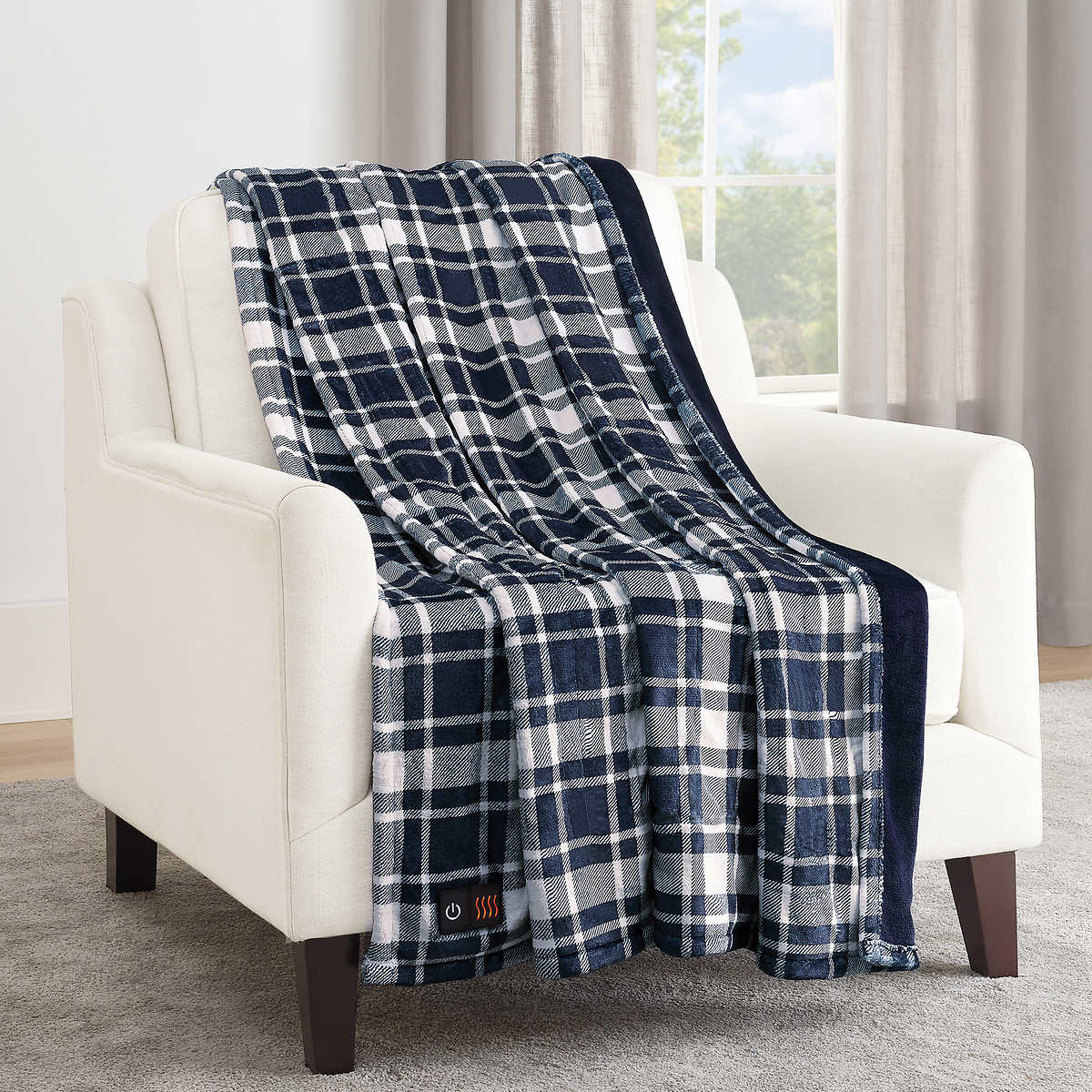 Brookstone Heated Throw CHAP Aubaines