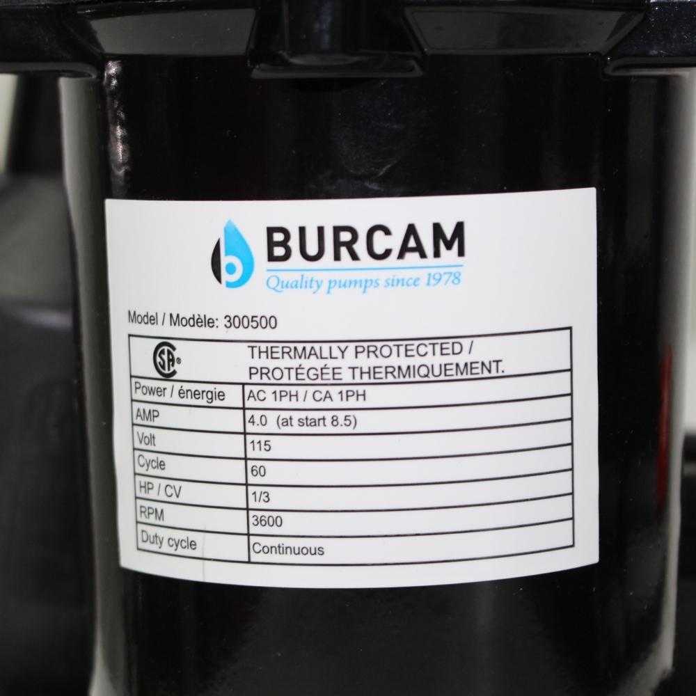 Burke 300500 1/3 HP Submersible Sump Pump 