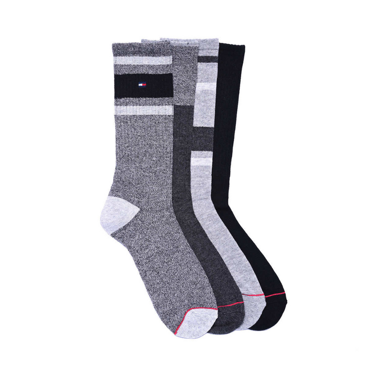 Tommy Hilfiger - Chaussettes mi-mollet, paquet de 4 paires