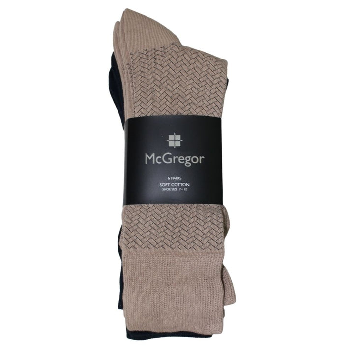 McGregor - Chaussettes non élastiques de grande qualité, paquet de 6 paires