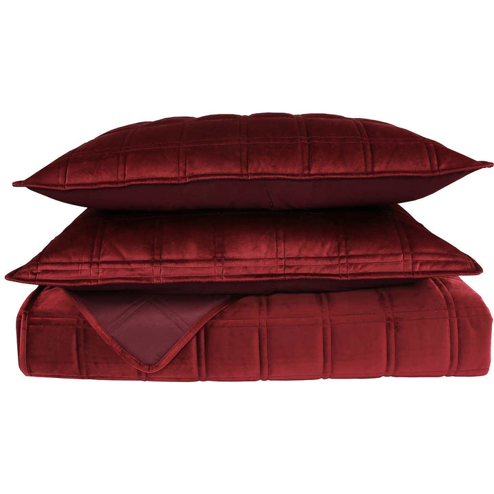 Revolution Home Decor - Quilted Velvet 3 Piece Bedspread Set 